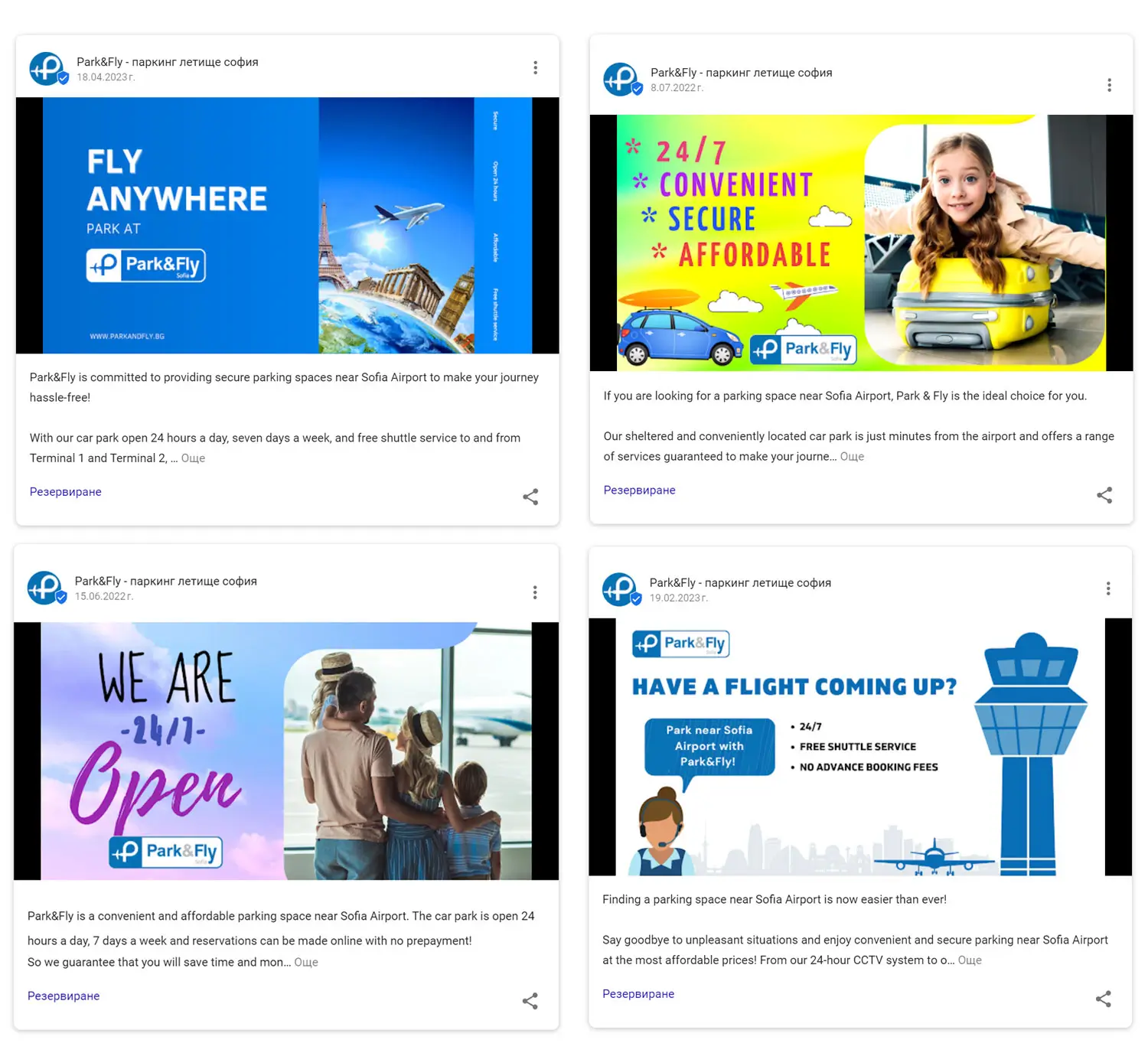 Park and Fly Local SEO -Google Business Profile Optimization - Content