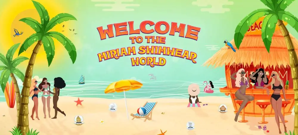 Miriam Swimwear Welcome Banner Design
