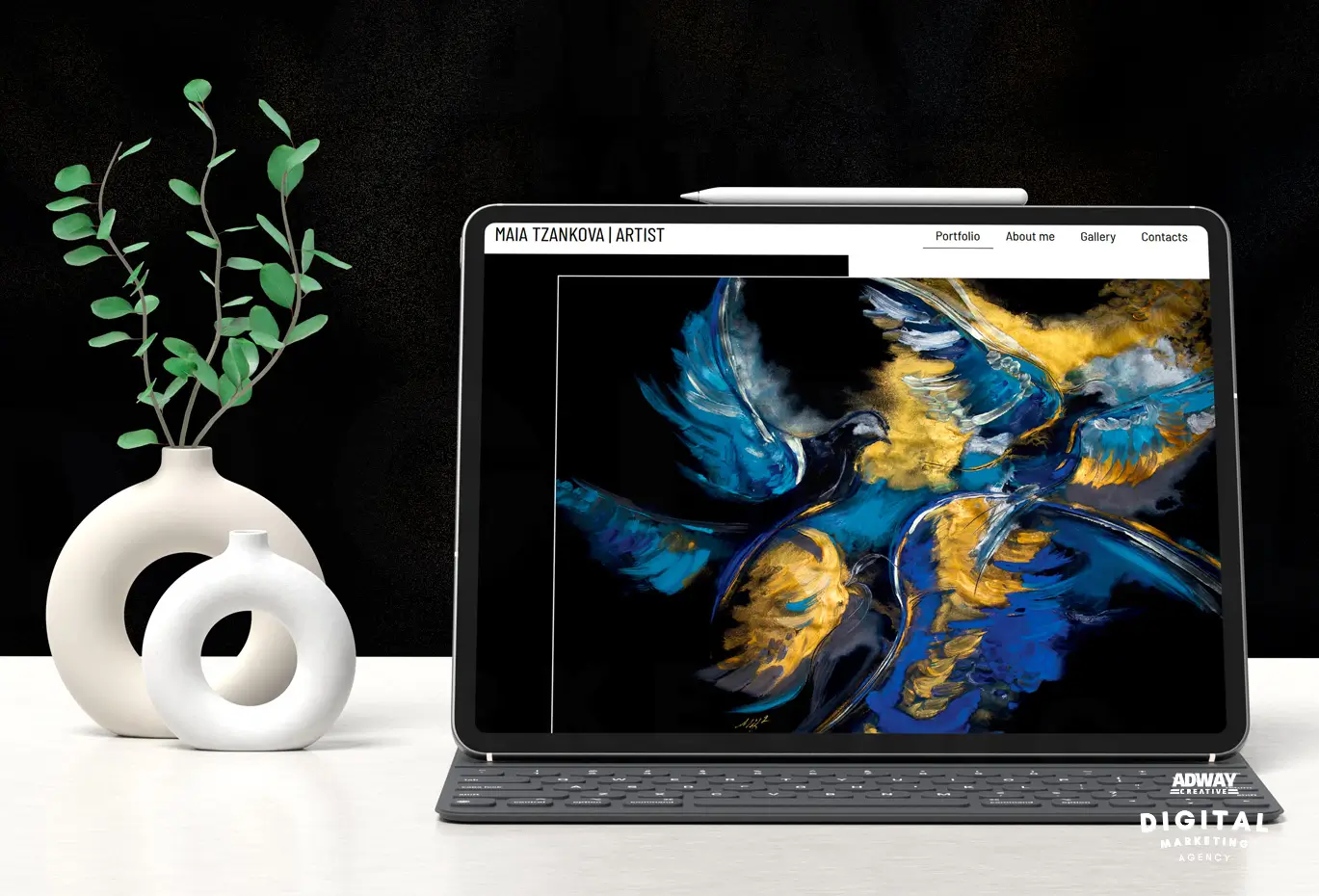 Portfolio website redesign service for artist Maia Tsankova